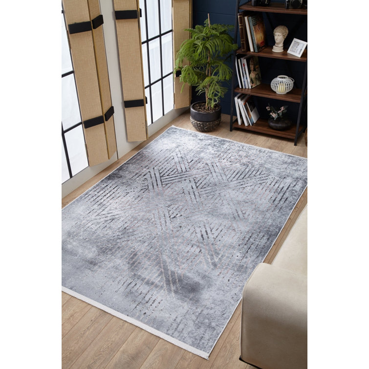 Williston Bespoky Ayushman Grey Modern Cotton Digital Print Round